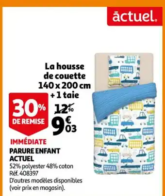 Auchan Parure Enfant Actuel offre