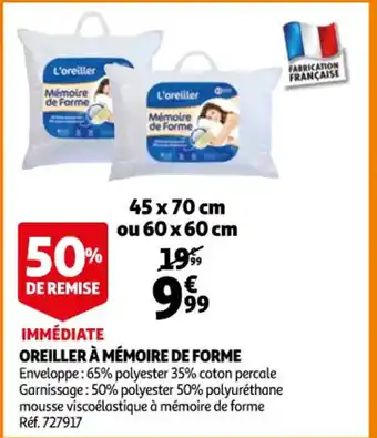 Auchan Oreiller A memoire de Forme offre