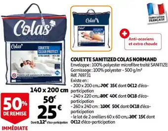 Auchan Coutte sanitize colas Normand offre