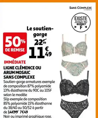 Auchan Ligne Clemence Ou Arum Mosaic sans Complexe offre