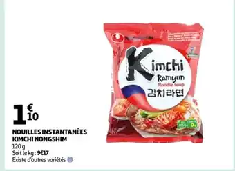 Auchan Nouilles Instantanées Kimchi Nongshim offre