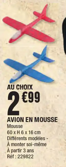 Avion en mousse