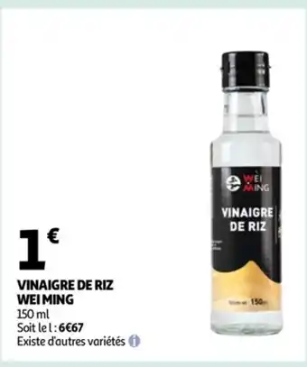 Auchan Vinaigre De Riz Wei Ming offre