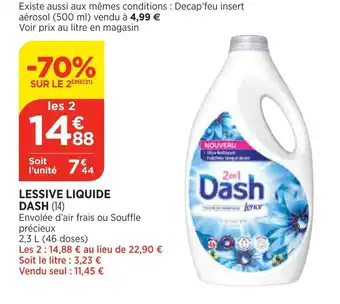 Bi1 Lessive Liquide Dash offre