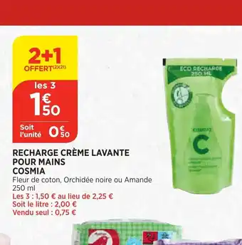 Bi1 Recharge Creme Lavante Pour Mains Cosmia offre