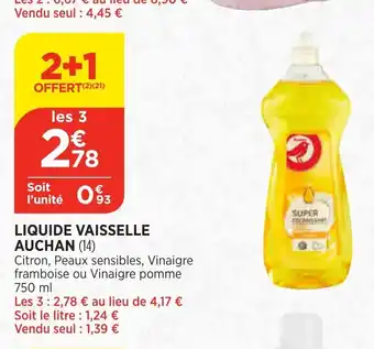 Bi1 Liquide Vaisselle Auchan offre