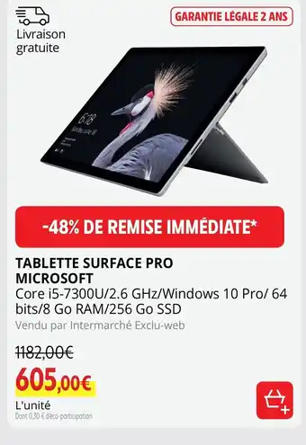 Intermarché Hyper Tablette Surface Pro Microsoft offre