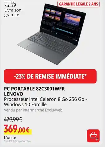 PC Portable 82C3001WFR Lenovo
