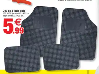 Bazarland Jeu de 4 Tapis Auto offre
