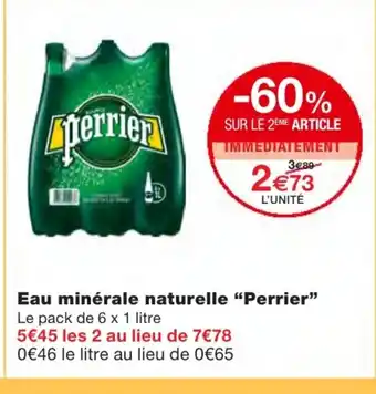 Monoprix Eau minérale naturelle Perrier offre