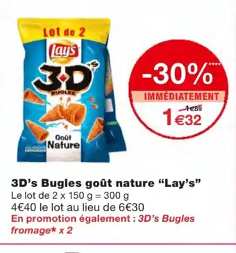 Monoprix 3D's Bugles Goût nature Lay's offre