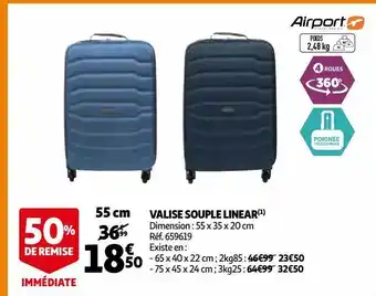 Auchan Valise souple linear offre