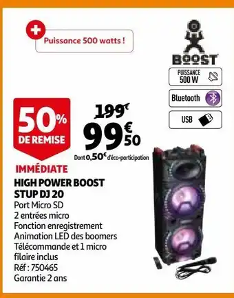 Auchan High power boost stup dj 20 offre