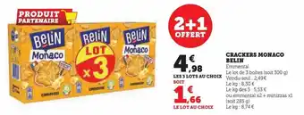 Super U Crackers monaco belin offre