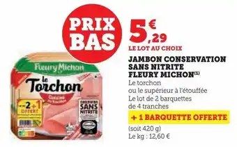 Jambon conservation sans nitrite fleury michon(1