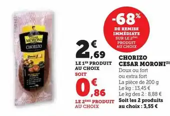 Super U Chorizo cesar moroni(2) offre