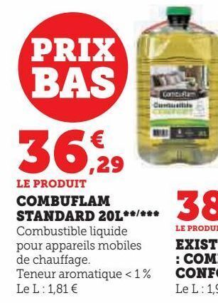 Super U Combuflam standard 20l offre