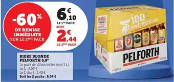 Hyper U Biere blonde pelforth 5,8° offre