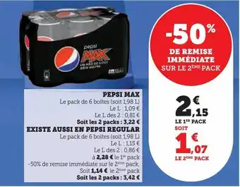 Hyper U Pepsi max offre