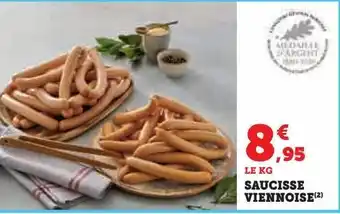 Hyper U Saucisse de francfort ou saucisse viennoise(1) offre