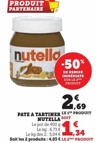 Pate a tartiner nutella