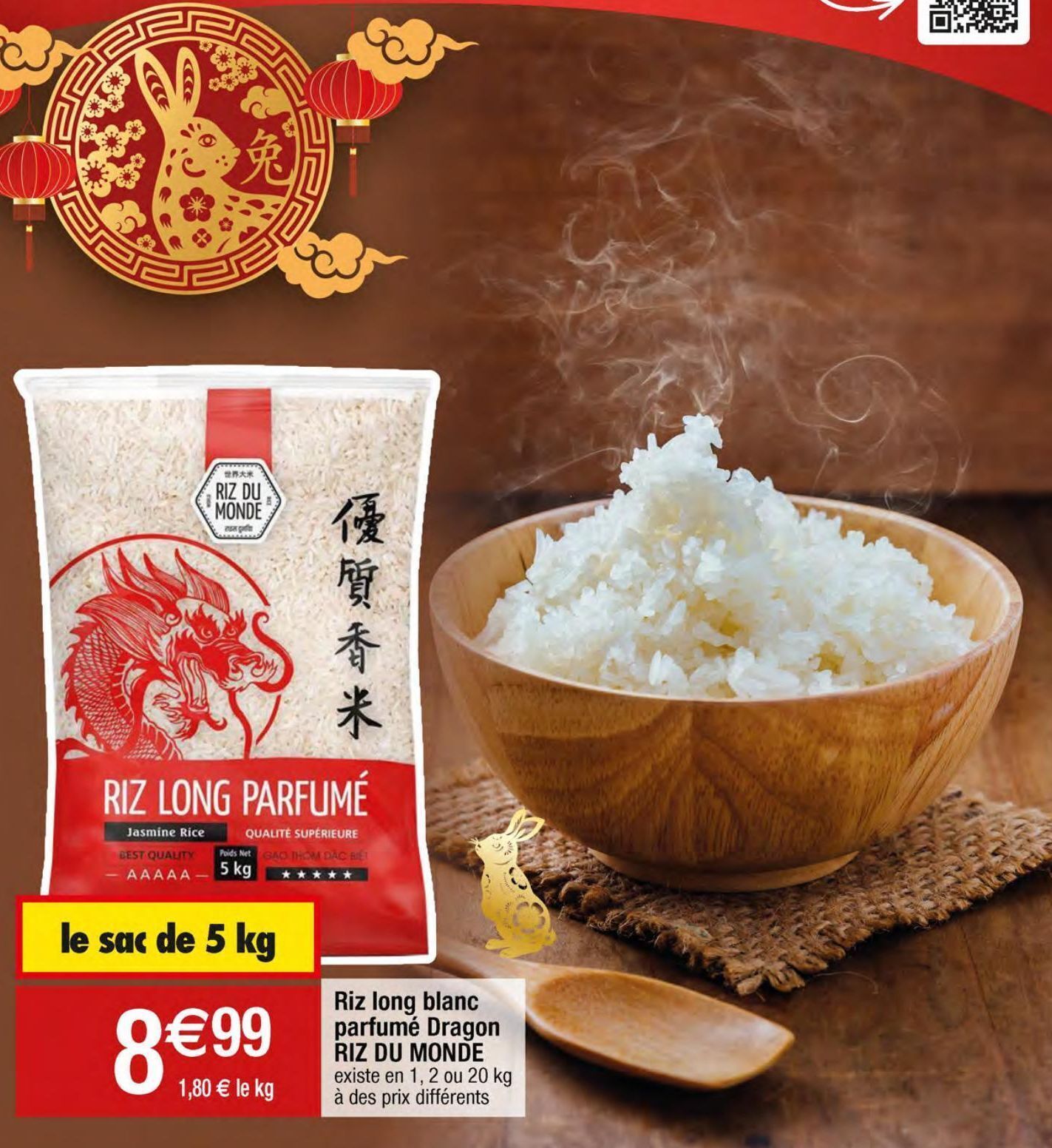 Sac De Riz Long Royal Elephant Jasmin 20 Kg Promo Riz long grain chez Migros