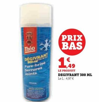 Hyper U Degivrant 300 ml offre