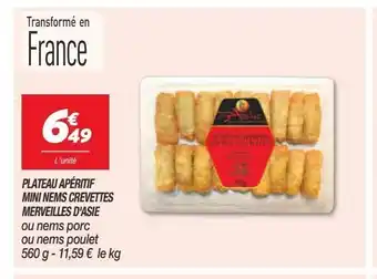 Netto Plateau aperitif mini nems crevettes merveilles d´asie offre