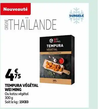 Auchan Tempura végétal wei ming offre