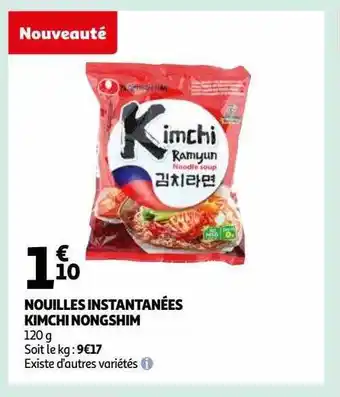 Nouilles instantanées kimchi nongshim