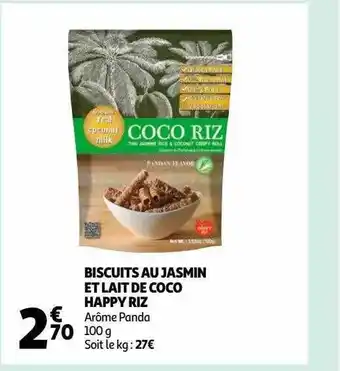 Auchan Biscuits au jasmin et lait de coco happy riz offre