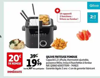 Auchan Qilive friteuse fondue offre