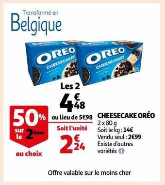 Auchan Cheesecake oréo offre