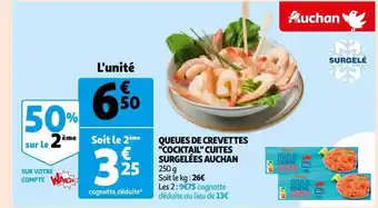 Auchan Queues de crevettes offre