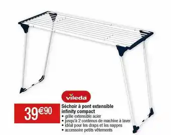 Cora x Carrefour Séchoir à pont extensible infinity compact vileda offre