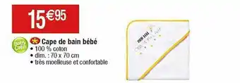 Cora x Carrefour Cape de bain bébé offre