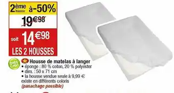 Cora x Carrefour Housse de matelas à langer offre