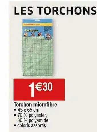 Cora x Carrefour Torchon microfibre offre