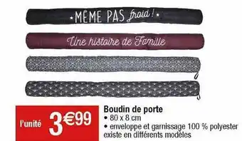 Cora x Carrefour Boudin de porte offre