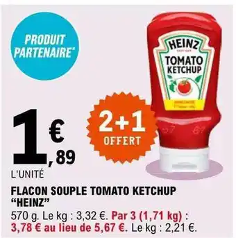 E.Leclerc Flacon souple tomato ketchup offre