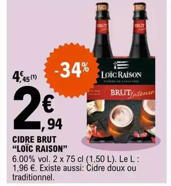 E.Leclerc Cidre brut offre