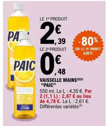 E.Leclerc Vaisselle mains offre