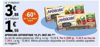 E.Leclerc Apéricube authentique 19,5% mat.gr. offre