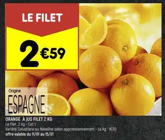 Leader Price Orange à jus filet 2 kg offre
