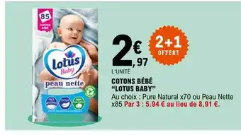 E.Leclerc Cotons bébé offre