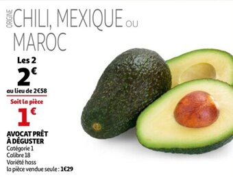 Auchan Avocat prêt à déguster offre