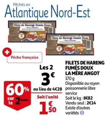 Filets de hareng fumês doux la mère angot