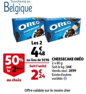 Auchan Cheesecake oréo offre
