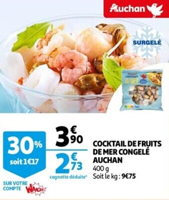 Cocktail de fruits de mer congelé auchan
