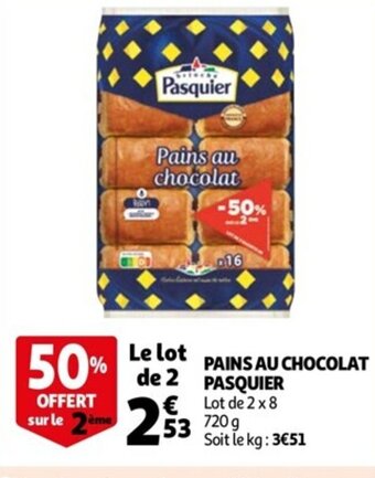 Auchan Pains au chocolat pasquier offre